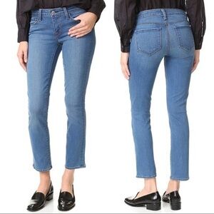 L’AGENCE Coco Mid Rise Slim Straight Jeans in Authentique Wash